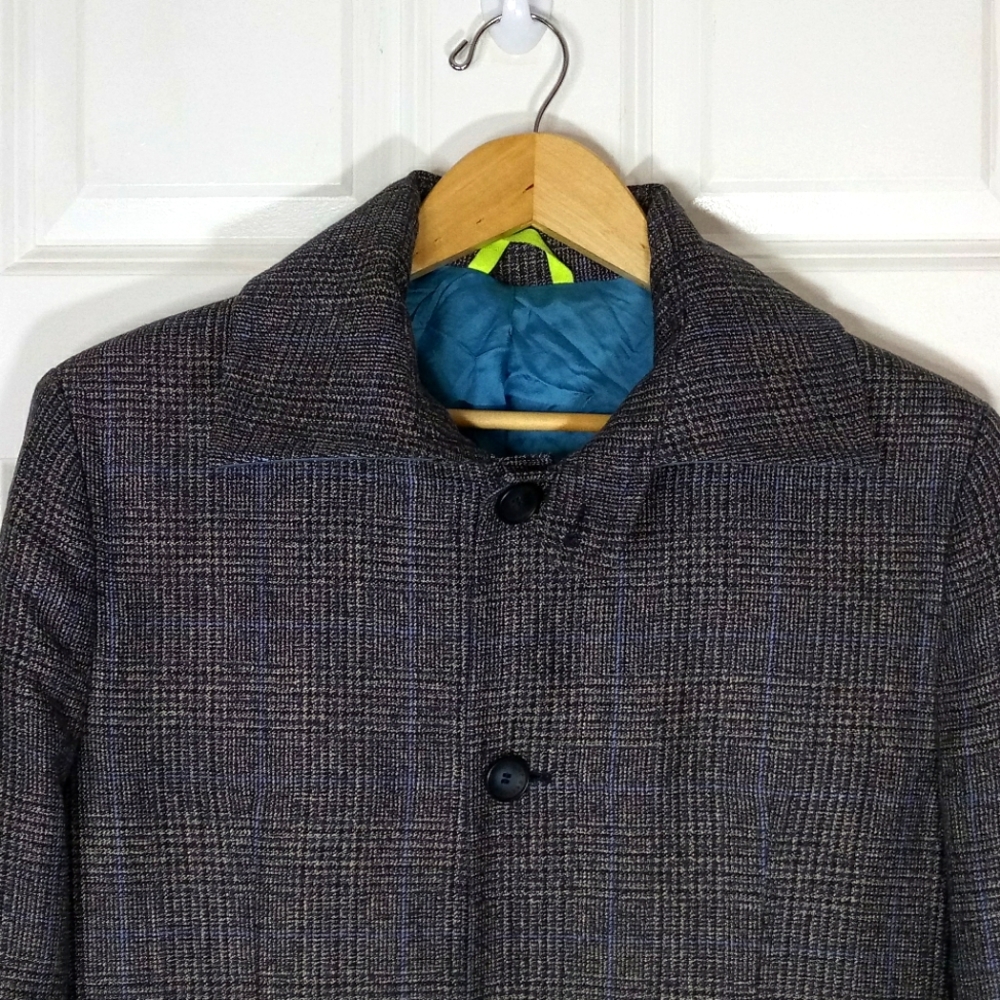 Circle Of Gentlemen 100% Linen Checkered Overcoat